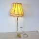 Vintage floor lamp with brass frame and onyx base