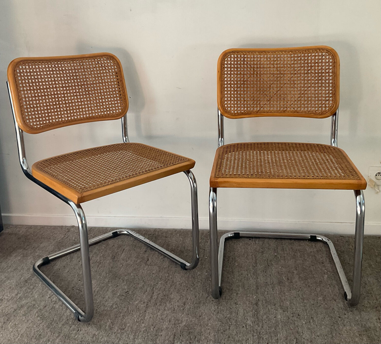 Pair of chairs Marcel Breuer Cesca B32