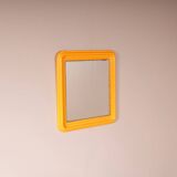 Orange plastic square mirror
