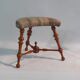 Victorian Stool, Three Legs, Upholstered Stool, Footstool, Vintage