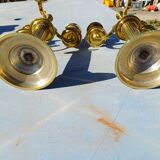 Pair of 3 Branch Brass Candelabra