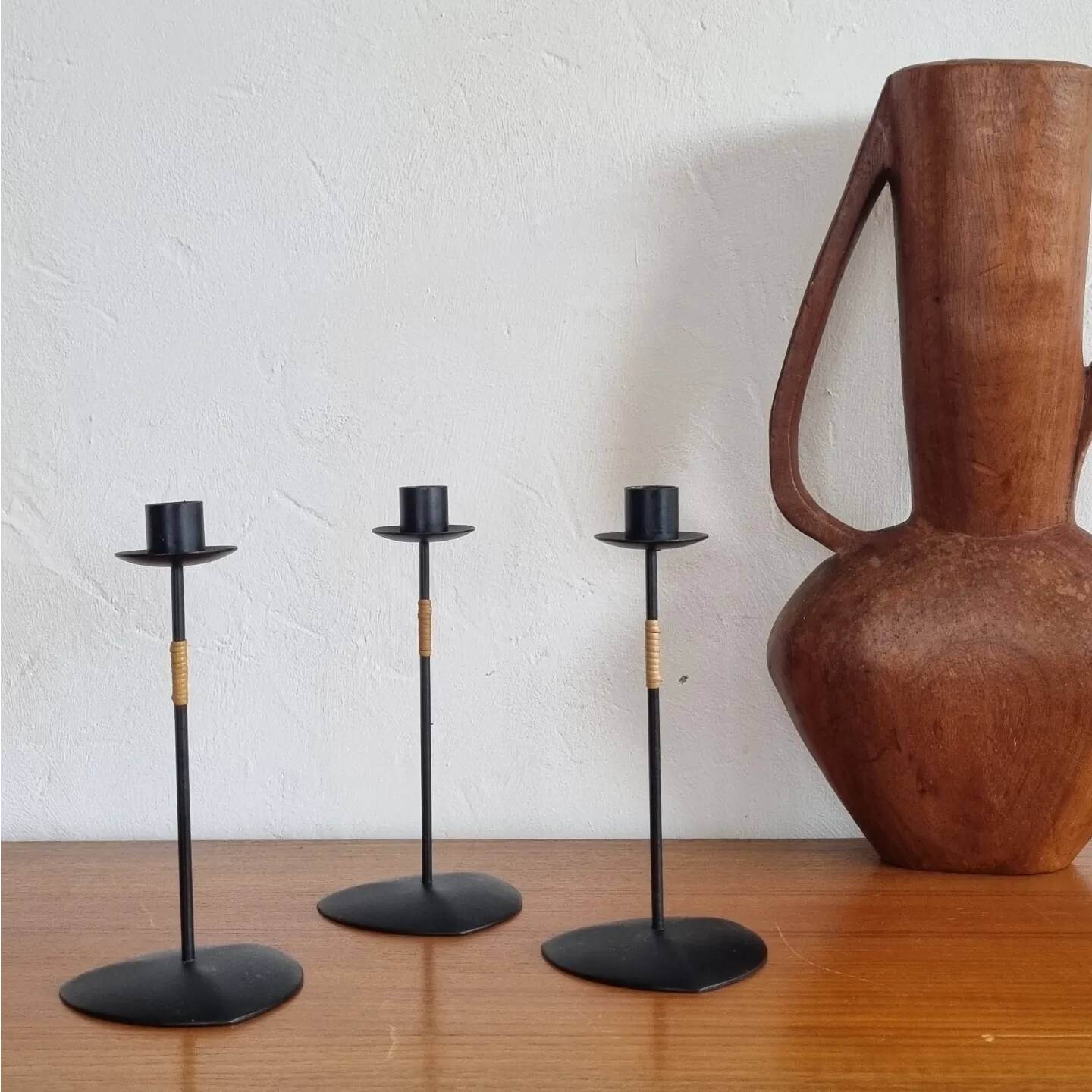 Lot of Laurids Lonborg candlesticks Denmark 1960