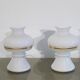 Paire de lampes scandinave en verre 1970