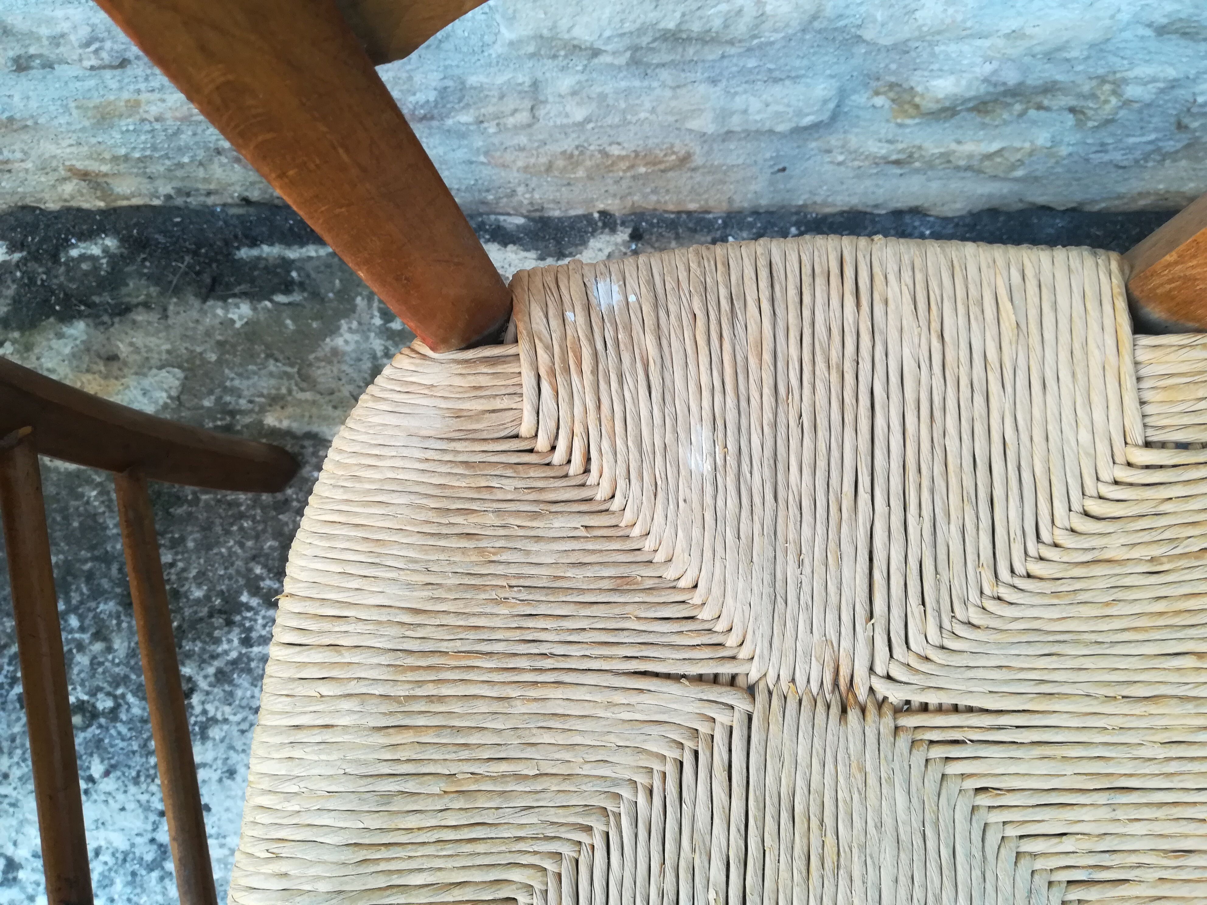 Set of 15 straw chairs