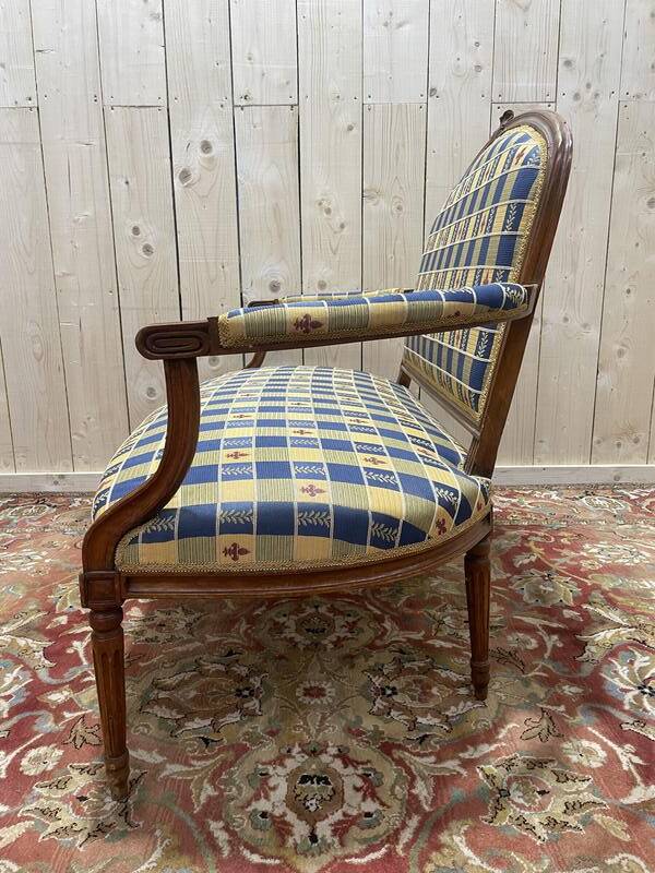 Canapé - Banquette de style Louis XVI tissu LYS