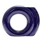 Geometrical Blue Glazed Vase by Pietro Arosio for Parravicini, Italy