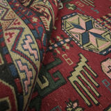 Tapis soumak en laine rouge de Turquie 121x190cm