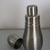 Brushed stainless steel ice bucket and shaker, 1970