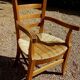 Fauteuil ancien assise paillée