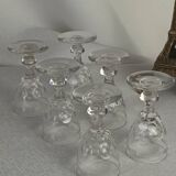 6 Baccarat “Chauny” crystal liqueur glasses