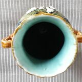 Vintage slip vase with floral decoration