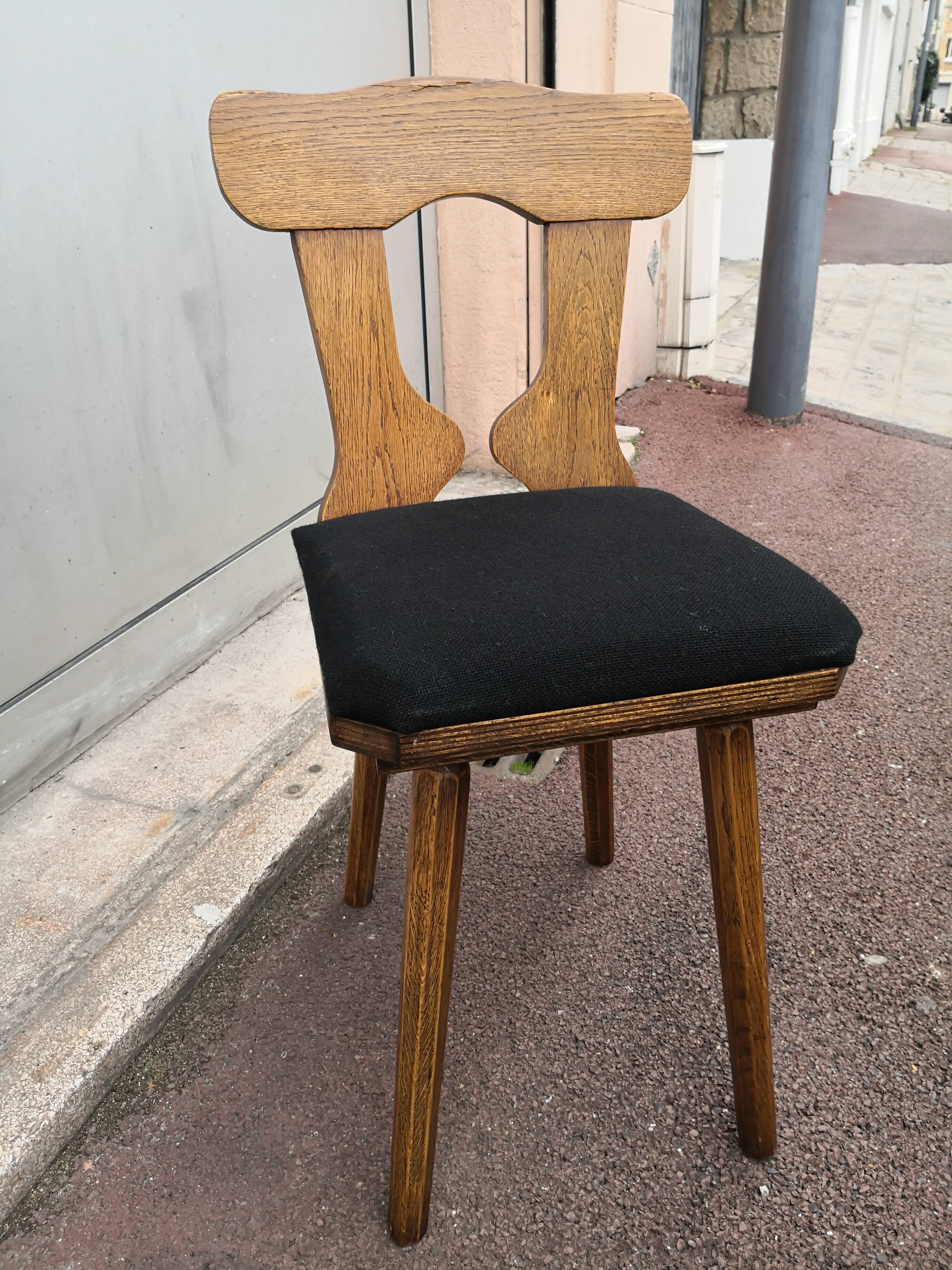 1 solid oak chair