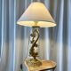 Lampe dauphin en bronze doré style Louis XV