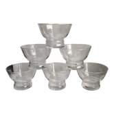 Lot de 6 coupes à champagne gravées années 60