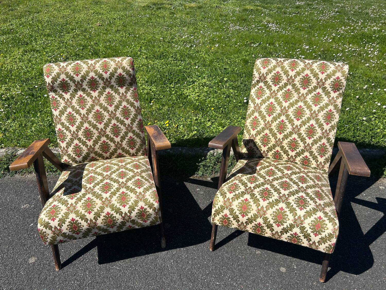 Set of 2 vintage Scandinavian armchairs 50's/60's