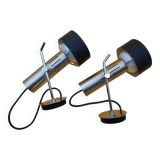 Pair of Alain Richard A5 wall lights for Disderot square diffuser spots