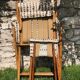 Folding garden chair and his foot rests, folding Napoleon III