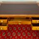 Louis XVI desk in cherry wood and gilded bronzes