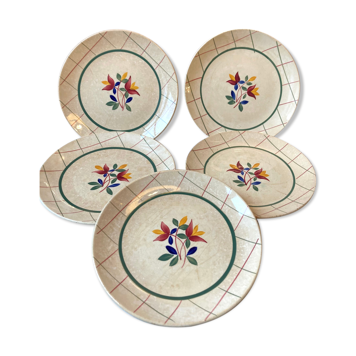 Old plates in Gien earthenware