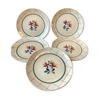 Old plates in Gien earthenware