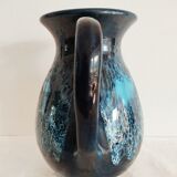 Blue ceramic vintage pitcher