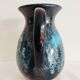 Blue ceramic vintage pitcher