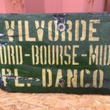 Old Brussels tram nameplate sign