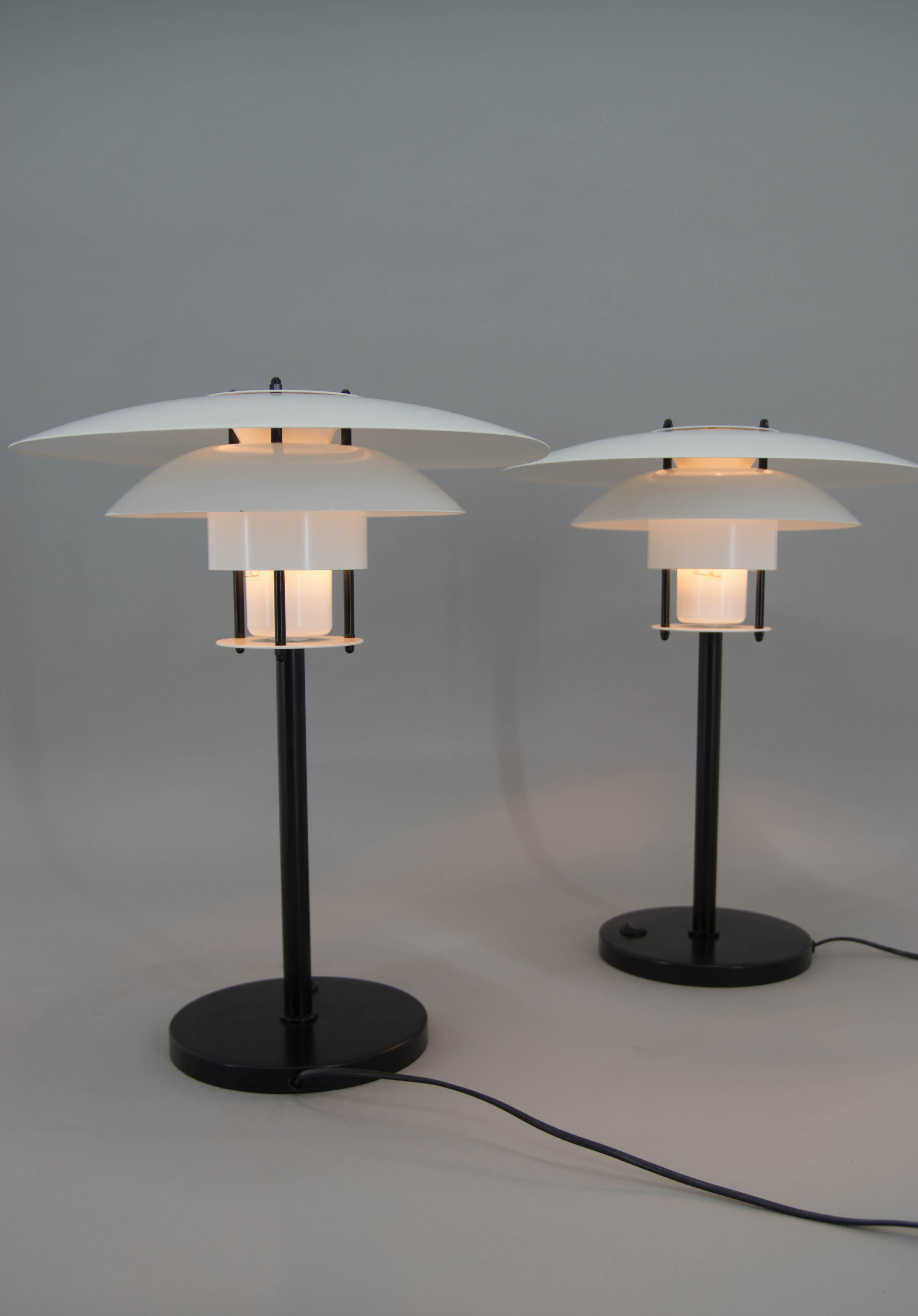 Set of two table lamps by Jorgen Buchwald for Laterna Danica, 1970s