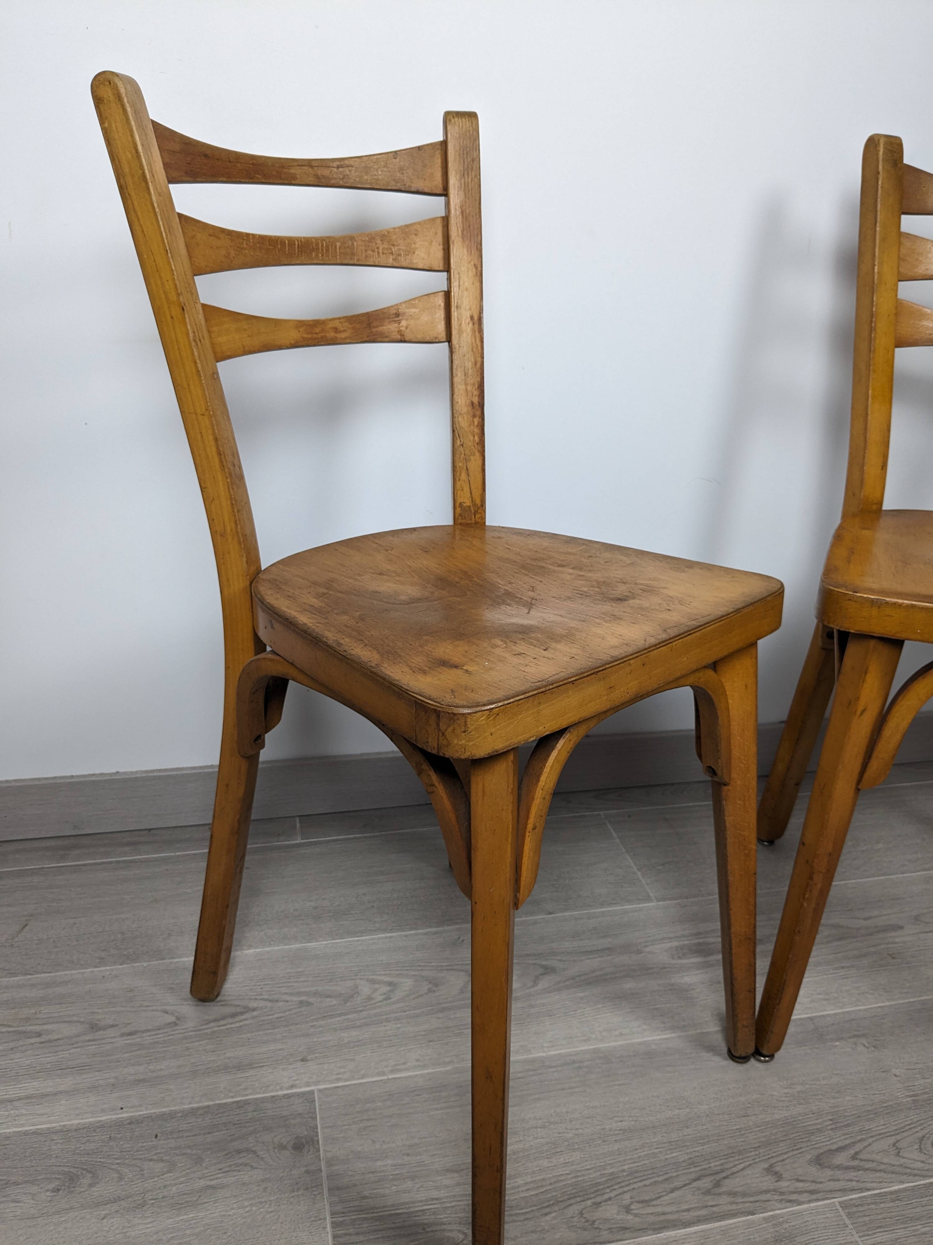 Pair of Baumann bistro chairs