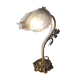 Art Nouveau bronze petal lamp with molded glass, 28 x 34 cm. Electricity OK