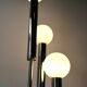 Lampadaire années 70 chromé 3 boules opalines blanche