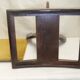 Piano stool bench old wooden tripod foot mustard velvet top