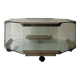 Hexagonal coffee table on wheels in glass and brass by Galloti & Radice, Italy 1970