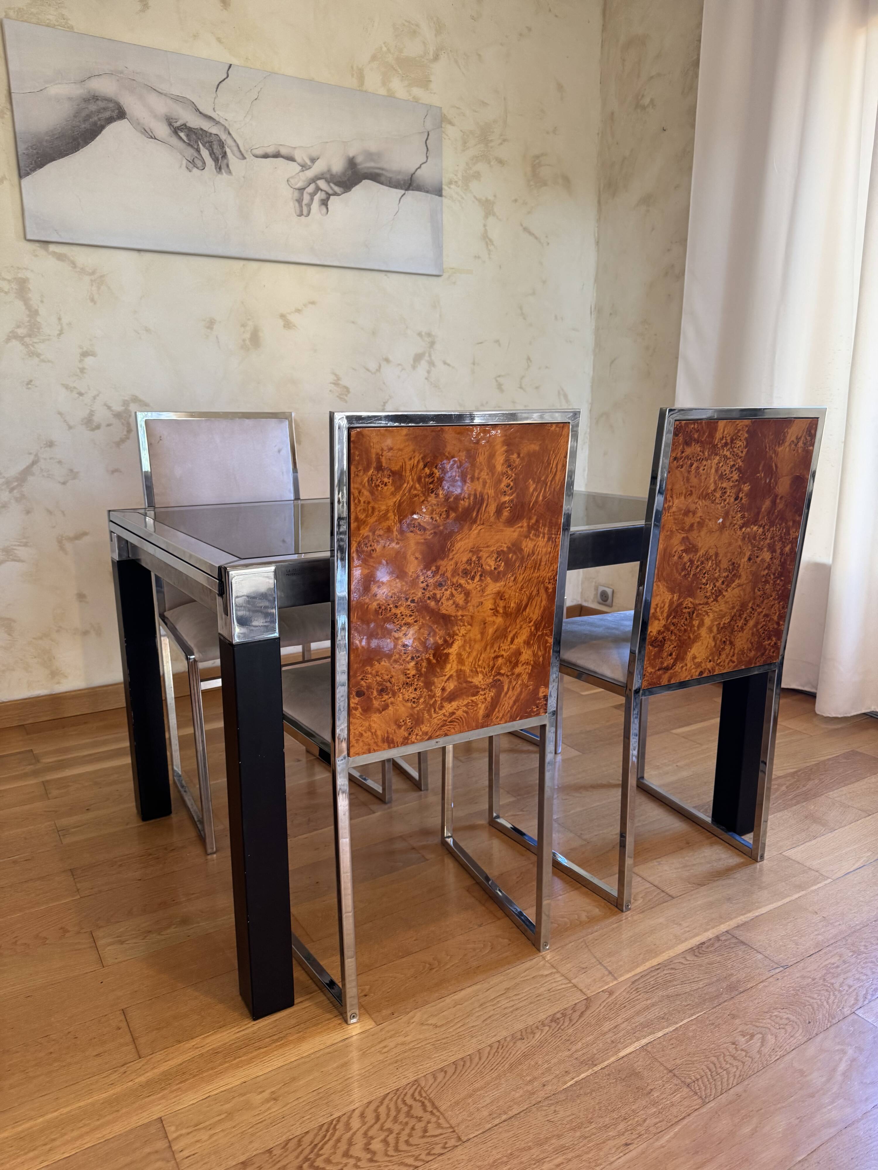 1970s dining room set – La Metal Arredo (Paderno D. Milano) – t