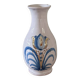 Nevers faience vase, 18th century, floral decoration on a white background