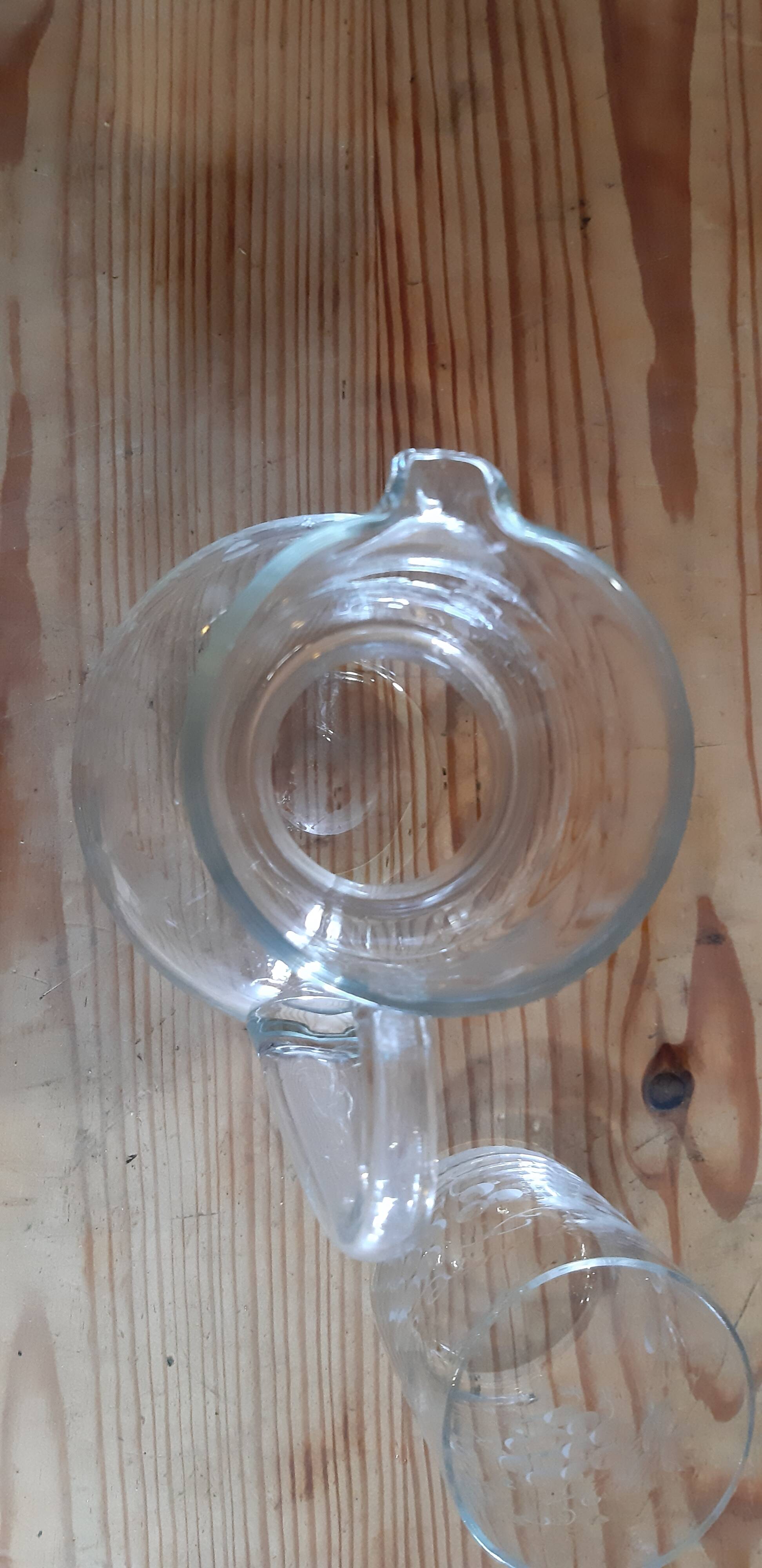 Crystal carafe and night glass