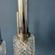 Lampe suspendue en cascade de verre cristal du milieu du siècle