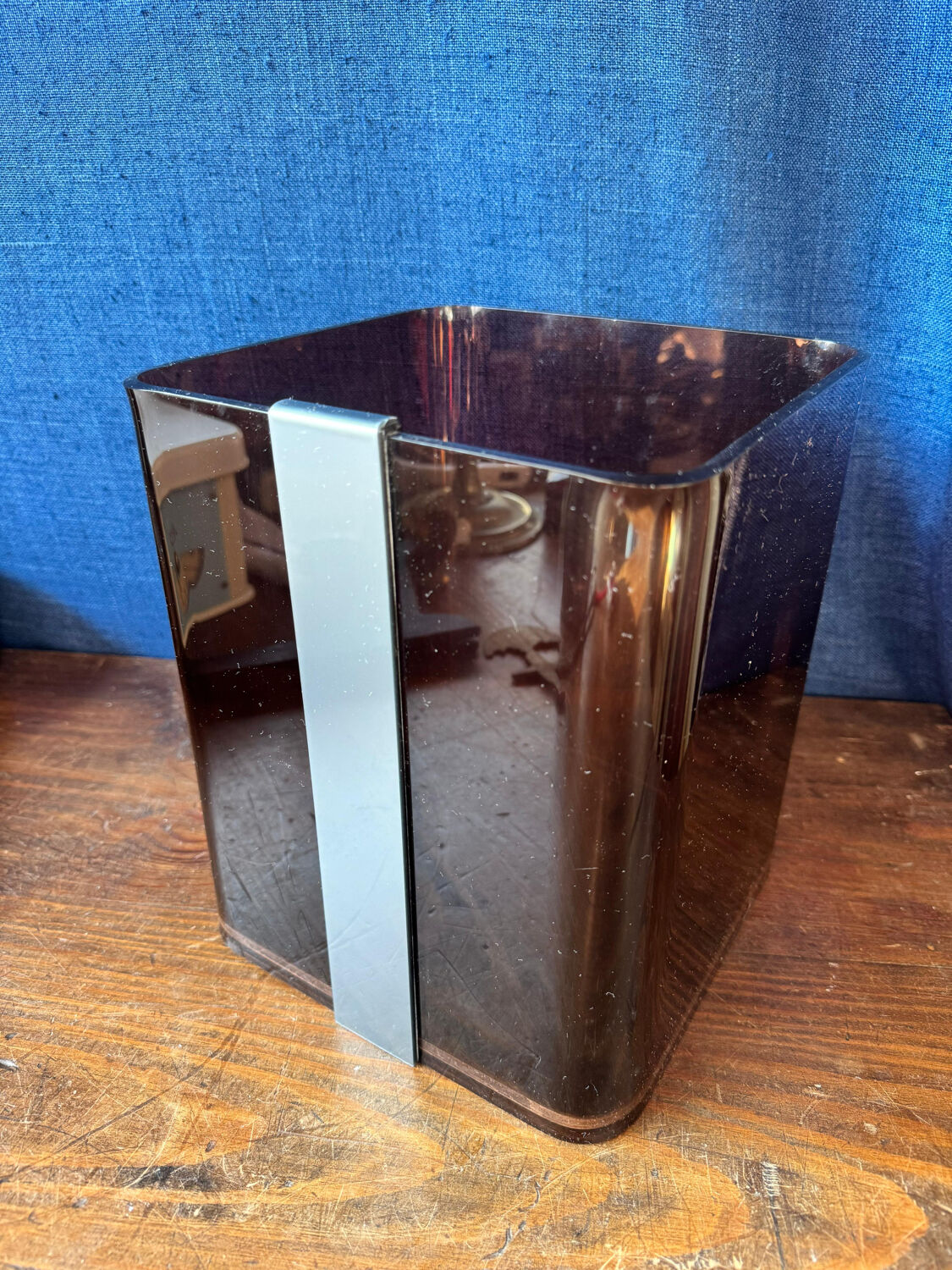 Vintage paper bin by Michel Dumas for Roche Bobois (1970)