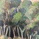 Oil painting on vintage cardboard