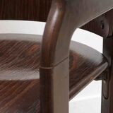 Vintage Bruno Rey ebony chair with armrests