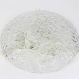 Large round frosted glass ceiling light, Kaiser, Germany, 1970s