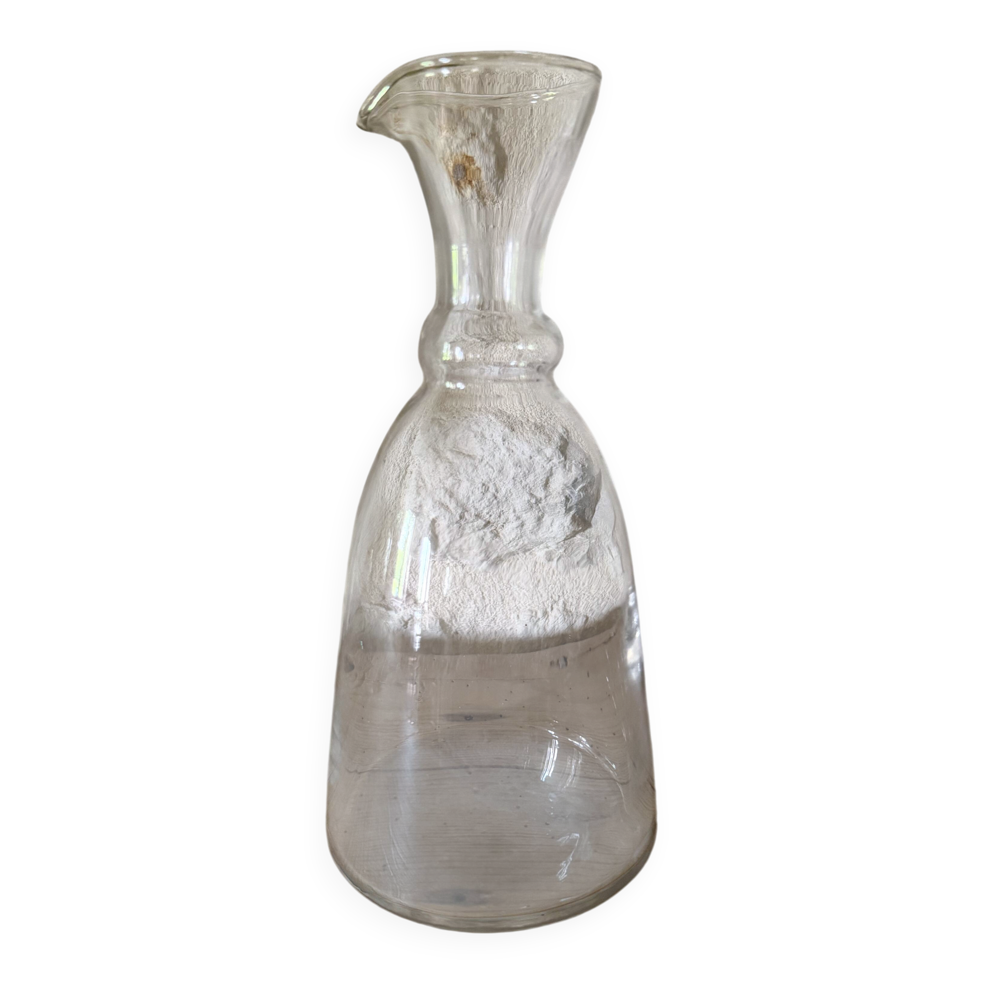 Antique glass pouring jug