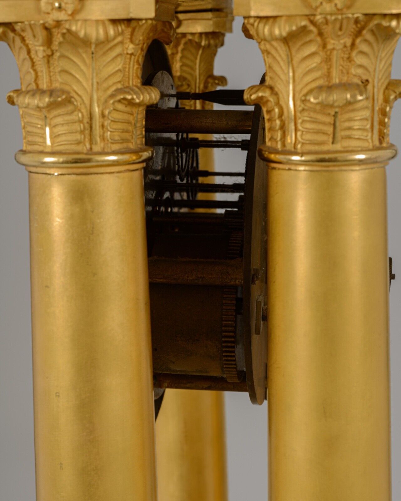 Pendulum portico period restoration bronze dore early nineteenth