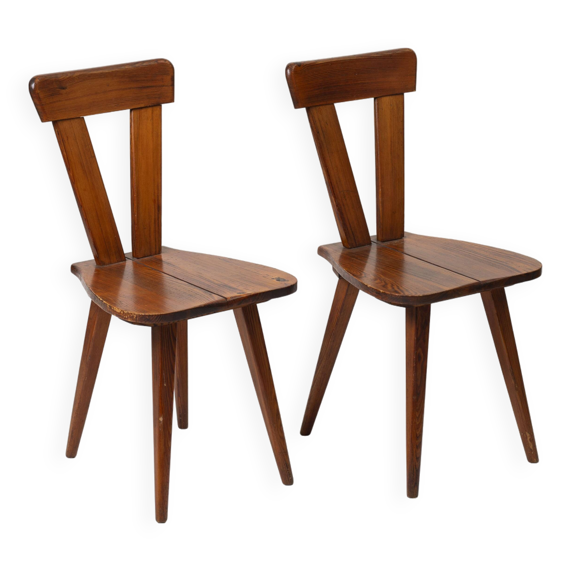 Ensemble de 2 rares chaises "Zydel" par Olgierd Szlekys et Władysław Wincze pour Ład, Pologne, années 1960