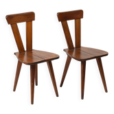 Set of 2 rare 'Zydel' chairs by Olgierd Szlekys and Władysław Wincze for Ład, Poland, 1960s