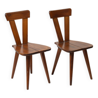 Set of 2 rare 'Zydel' chairs by Olgierd Szlekys and Władysław Wincze for Ład, Poland, 1960s