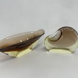 Set of Art Glass Bowl and Ashtray by designer Josef Cvrček, 1960's