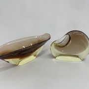 Set of Art Glass Bowl and Ashtray by designer Josef Cvrček, 1960's