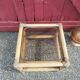Small coffee or bedside table in rattan and vintage smoked glass
