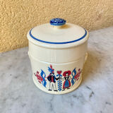 Pot ceramic bomb box Sarreguemines model Ribeauville vintage 60/70s